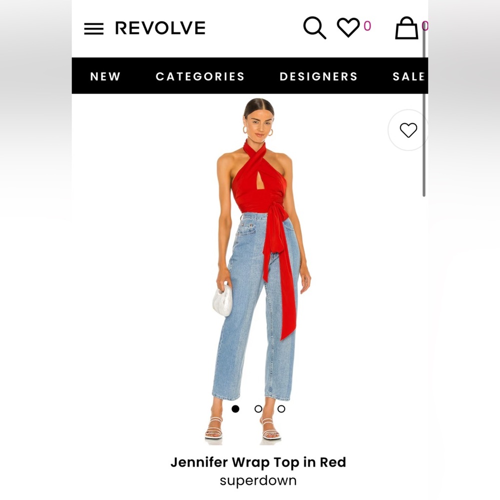 Jennifer Wrap Top in Red